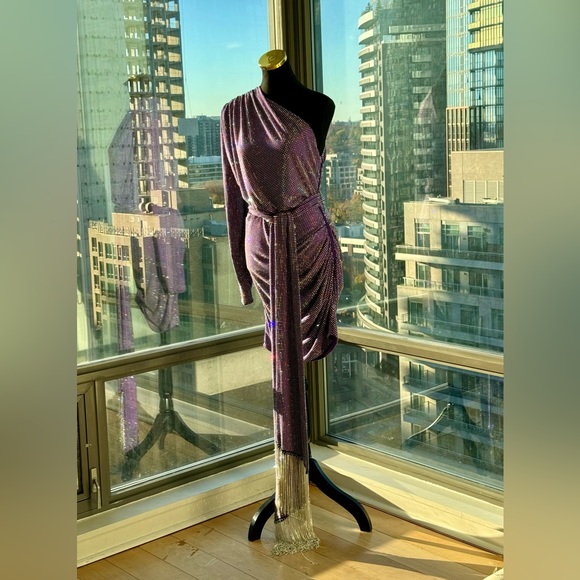 🆕 BRONX & BANCO 🧿 NWOT Starlight Rhinestone Embellished Mini Dress, Sz L US 8 - Picture 5 of 17